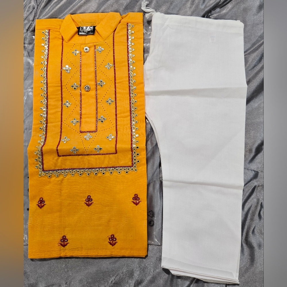 BNIB - Yellow Embroidered Kurta Set